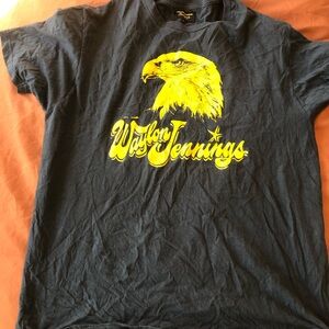 Waylon Jennings Navy T-Shirt with Yellow Graphic